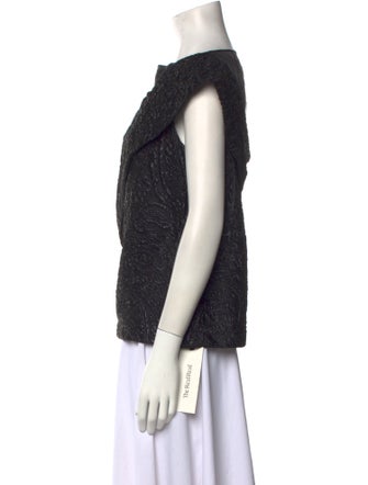 Erdem Bateau Neckline Sleeveless Top