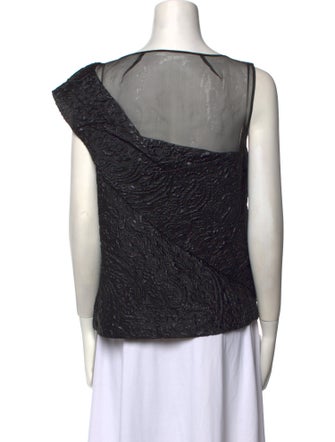 Erdem Bateau Neckline Sleeveless Top