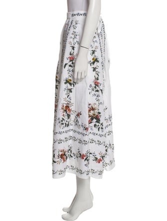 Erdem Linen Midi Length Skirt