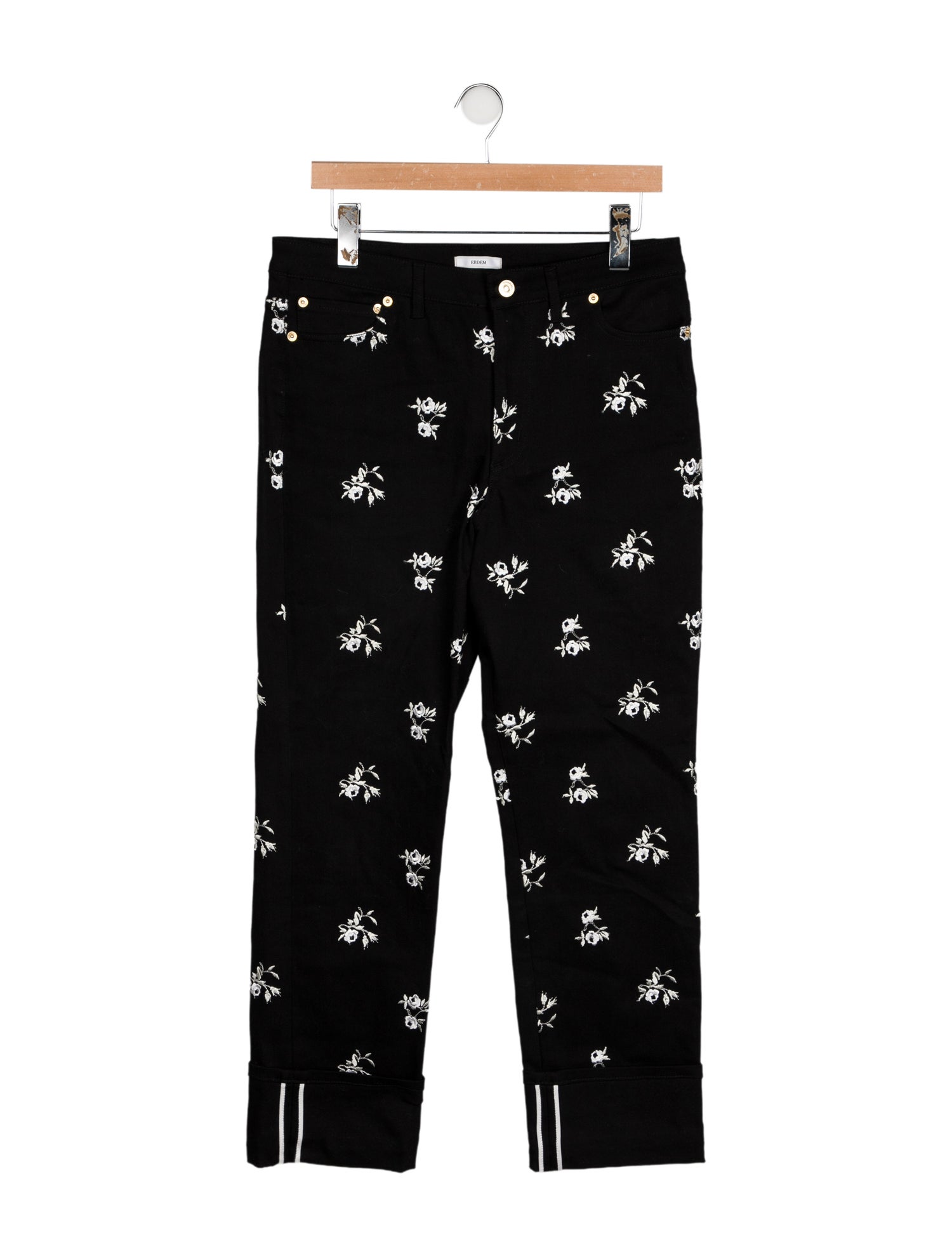 Erdem High-Rise Straight Leg Jeans