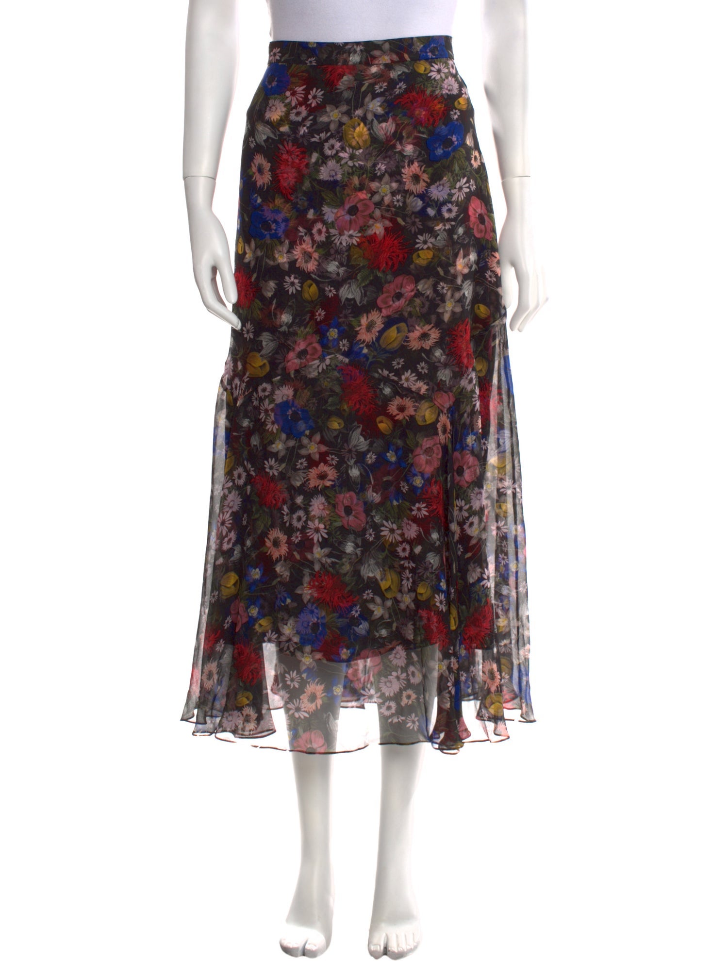 Erdem Silk Midi Length Skirt