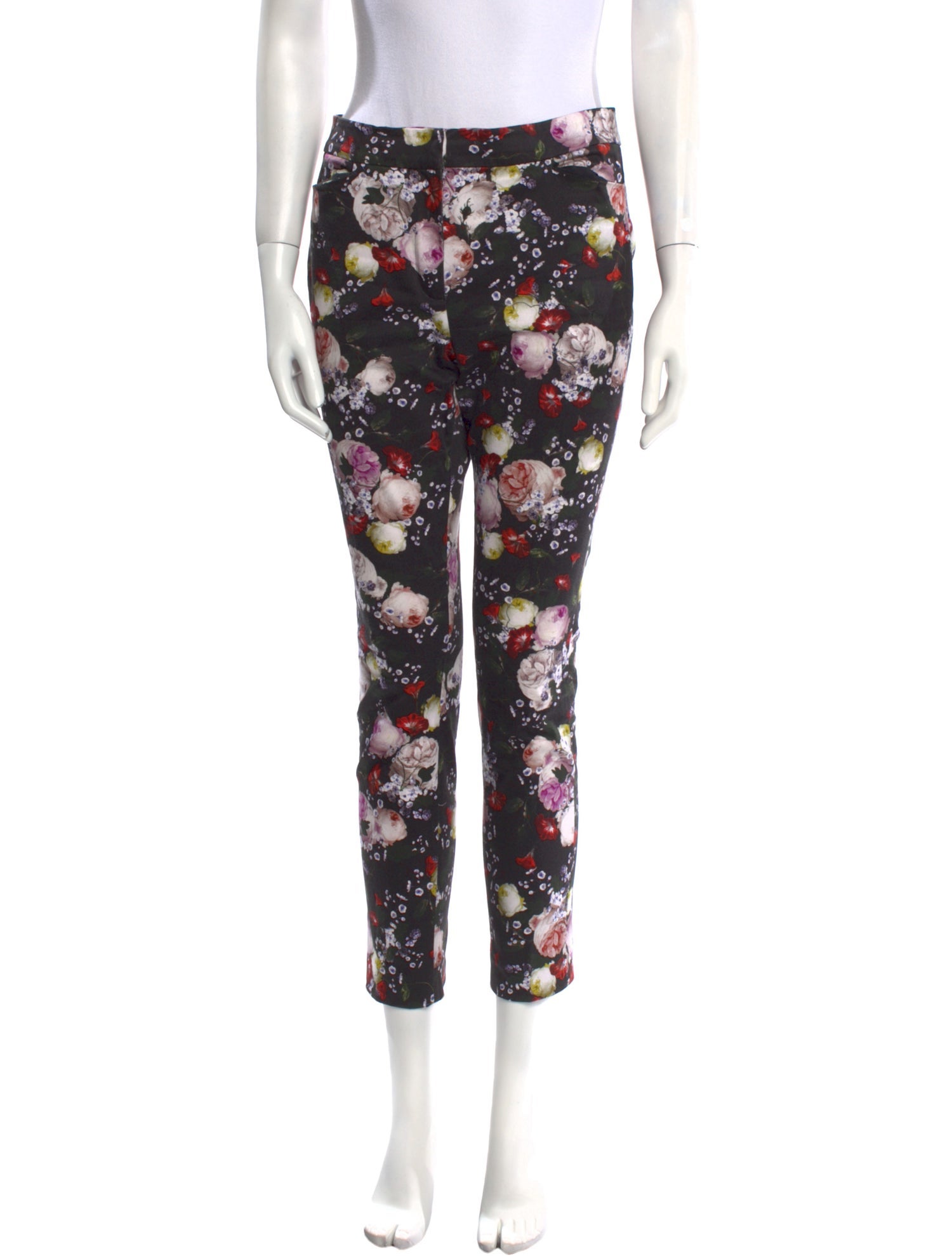 Erdem Floral Print Skinny Leg Pants