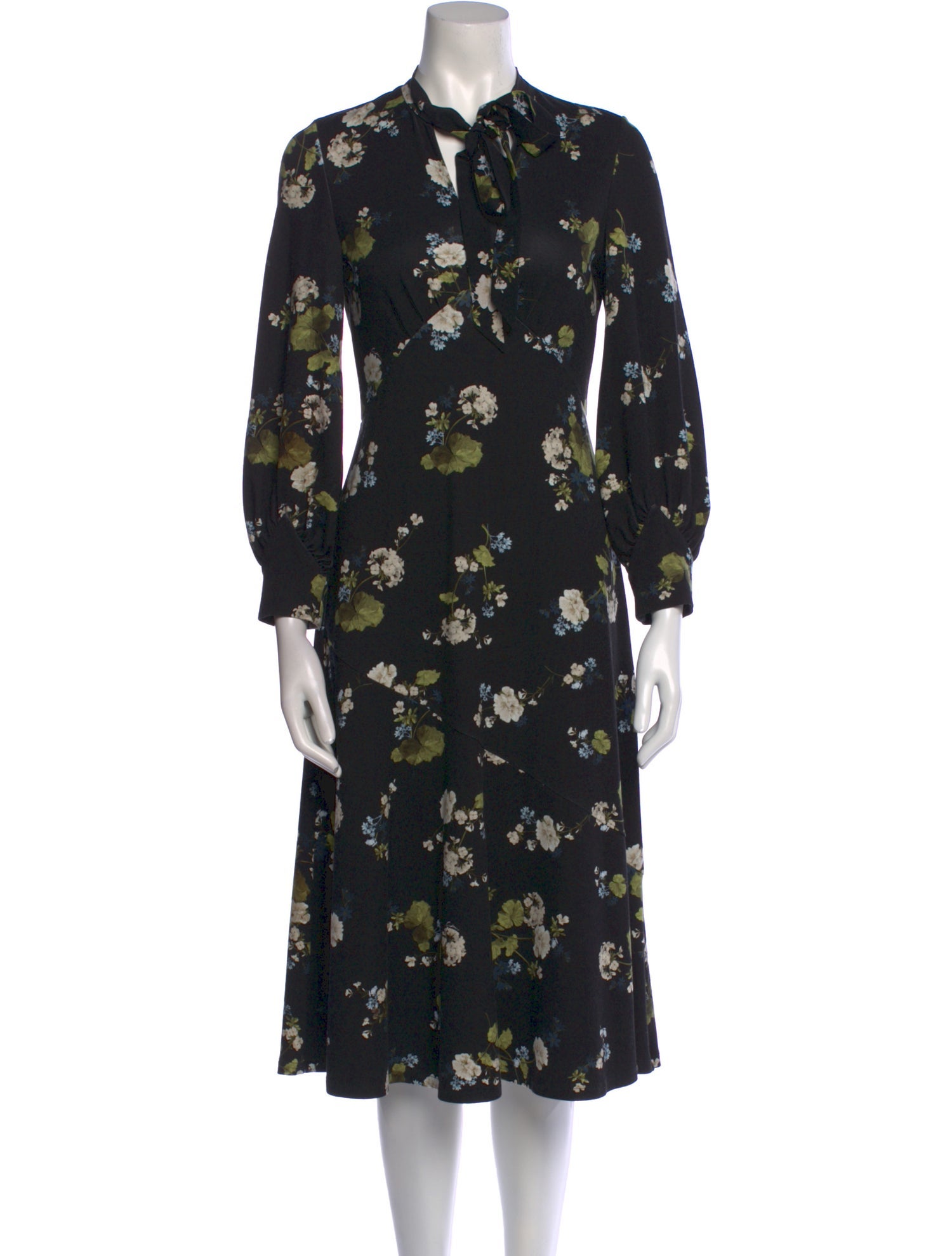 Erdem Floral Print Midi Length Dress