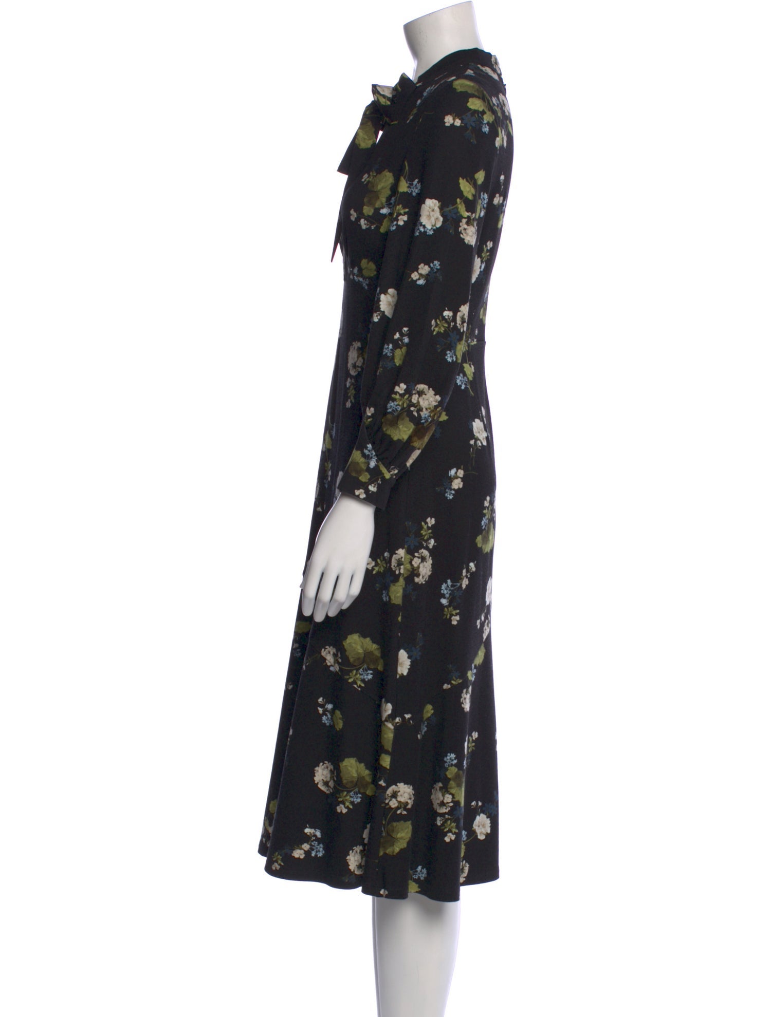 Erdem Floral Print Midi Length Dress