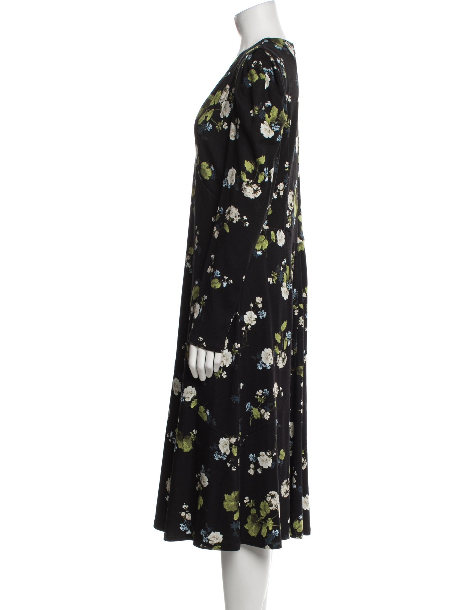 Erdem Floral Print Midi Length Dress