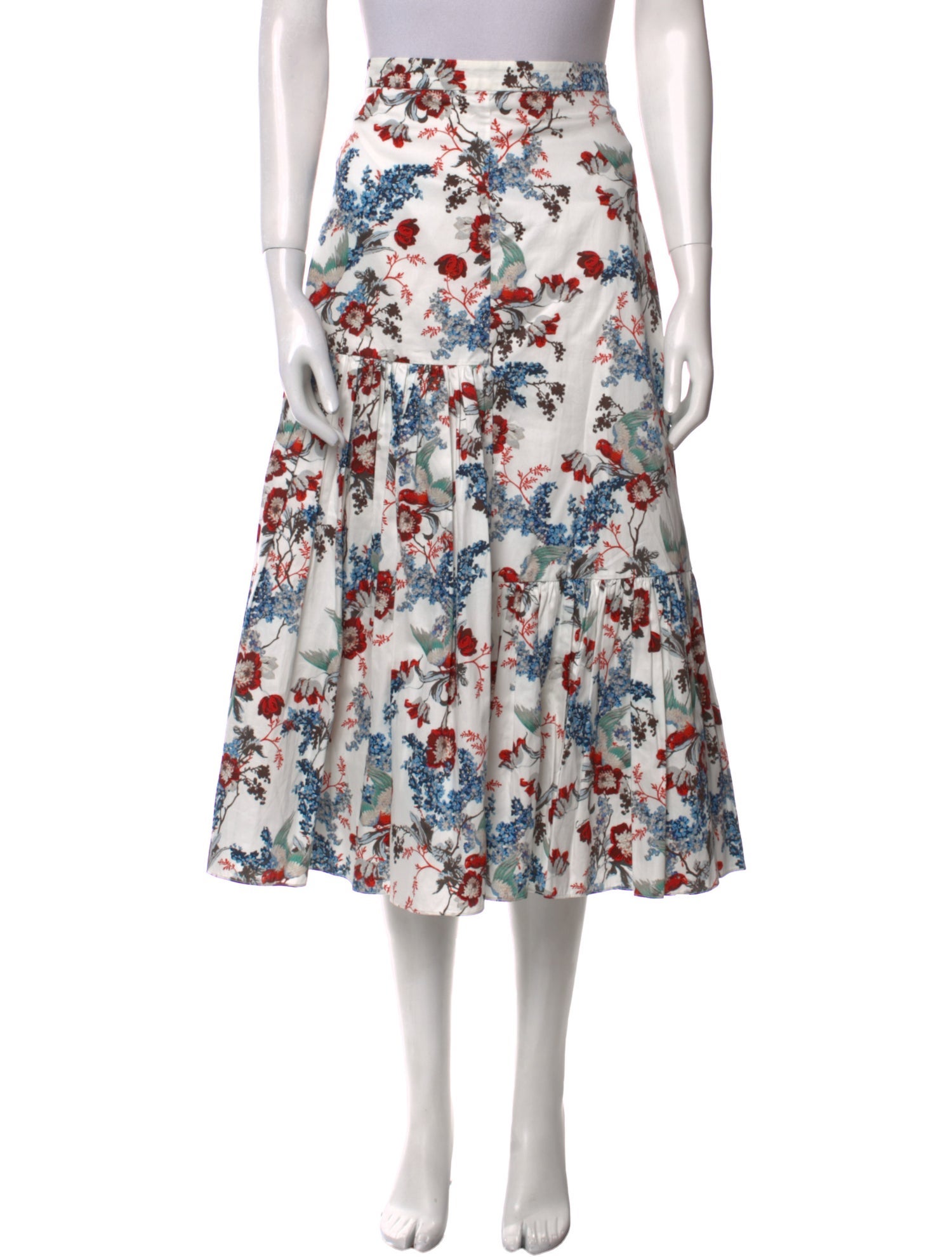 Erdem Floral Print Midi Length Skirt