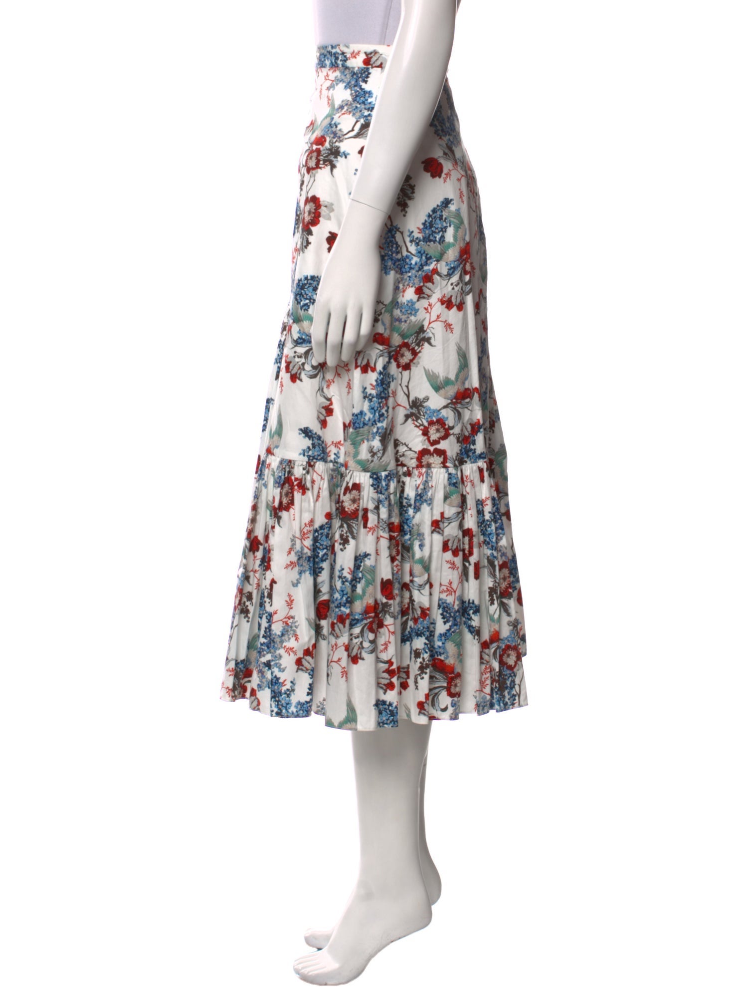 Erdem Floral Print Midi Length Skirt