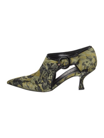 Erdem Canvas Printed D'Orsay Pumps