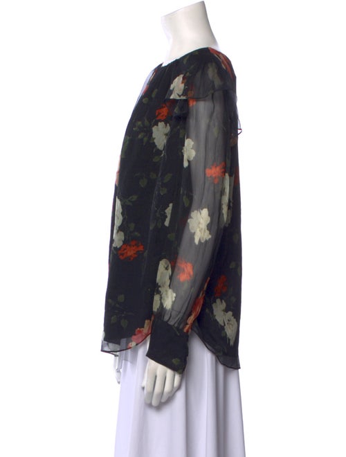 Erdem Silk Floral Print Blouse