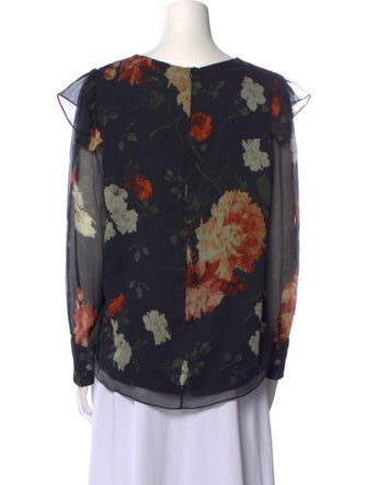 Erdem Silk Floral Print Blouse
