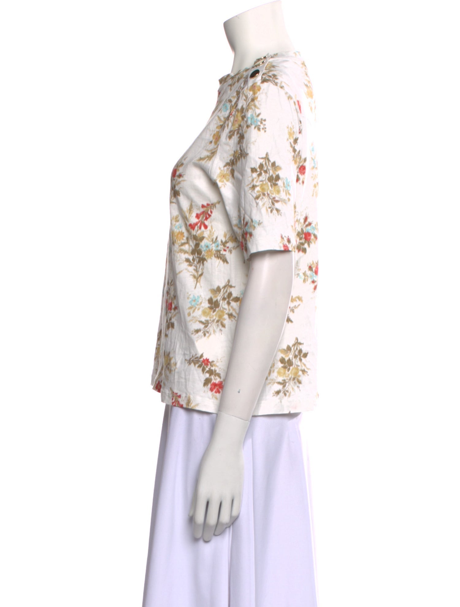 Erdem Floral Print Crew Neck Blouse