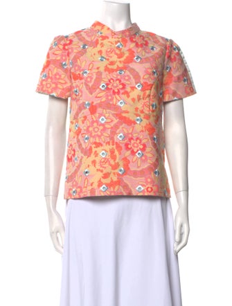 Erdem Silk Floral Print T-Shirt