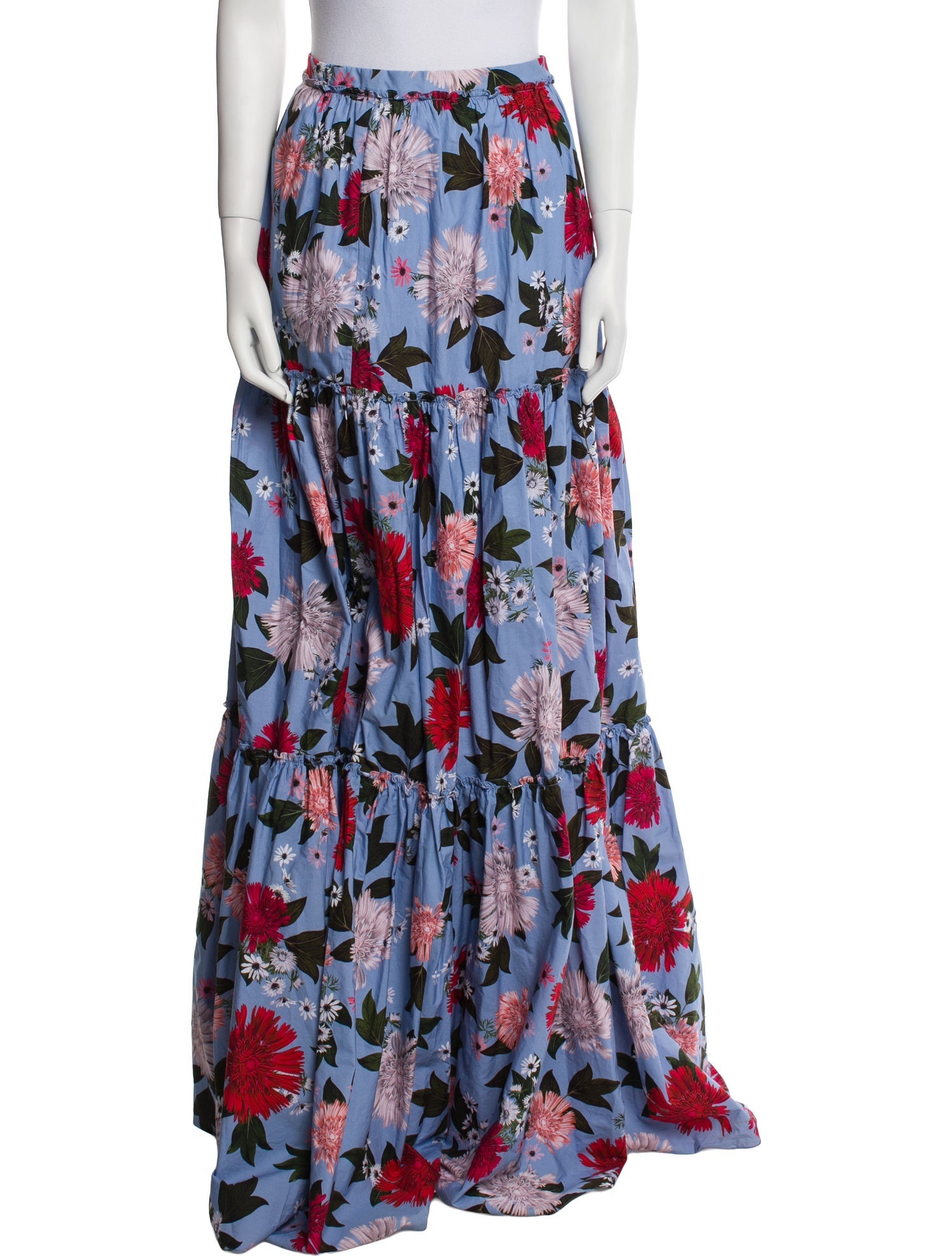 Erdem Floral Print Long Skirt