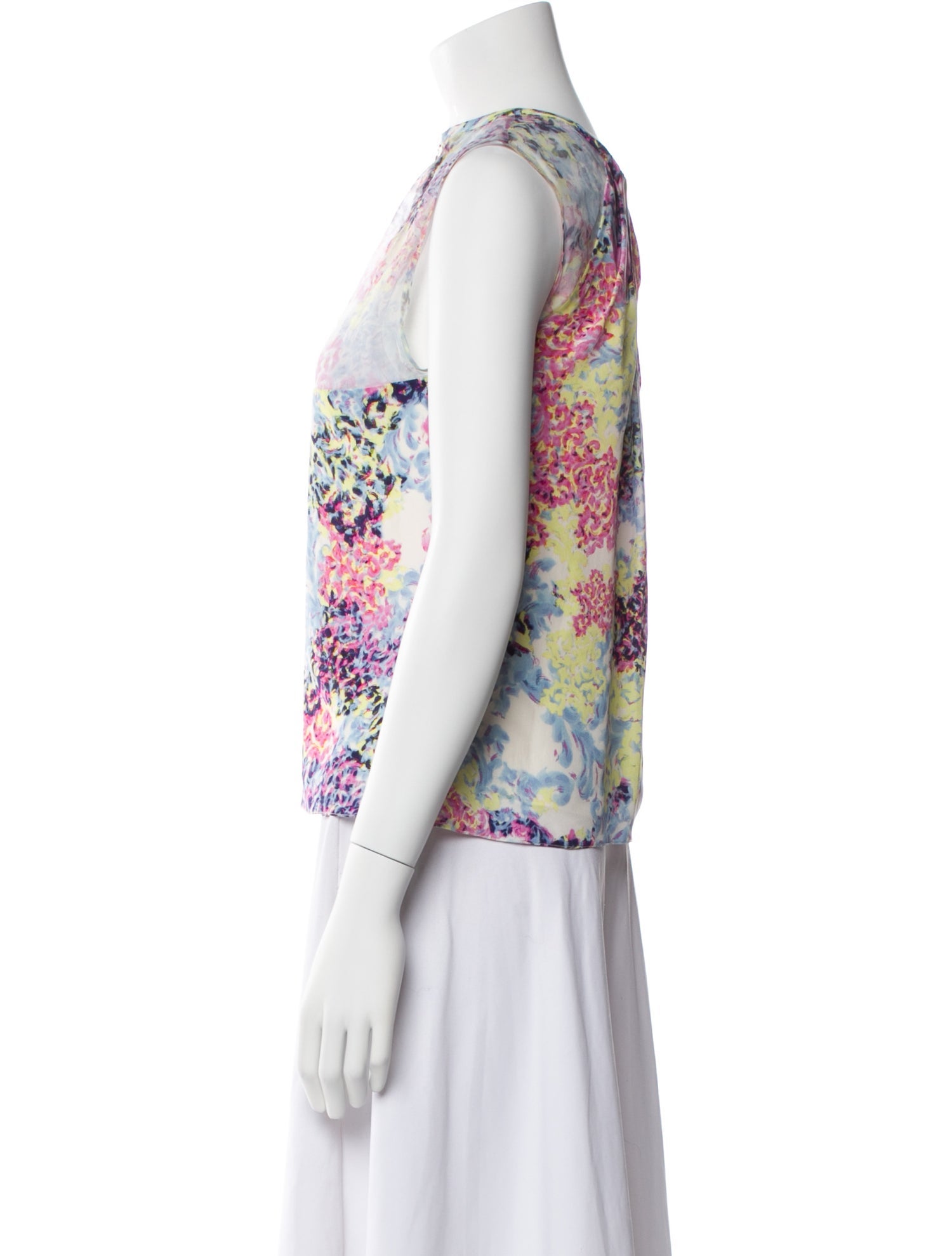 Erdem Silk Floral Print Top