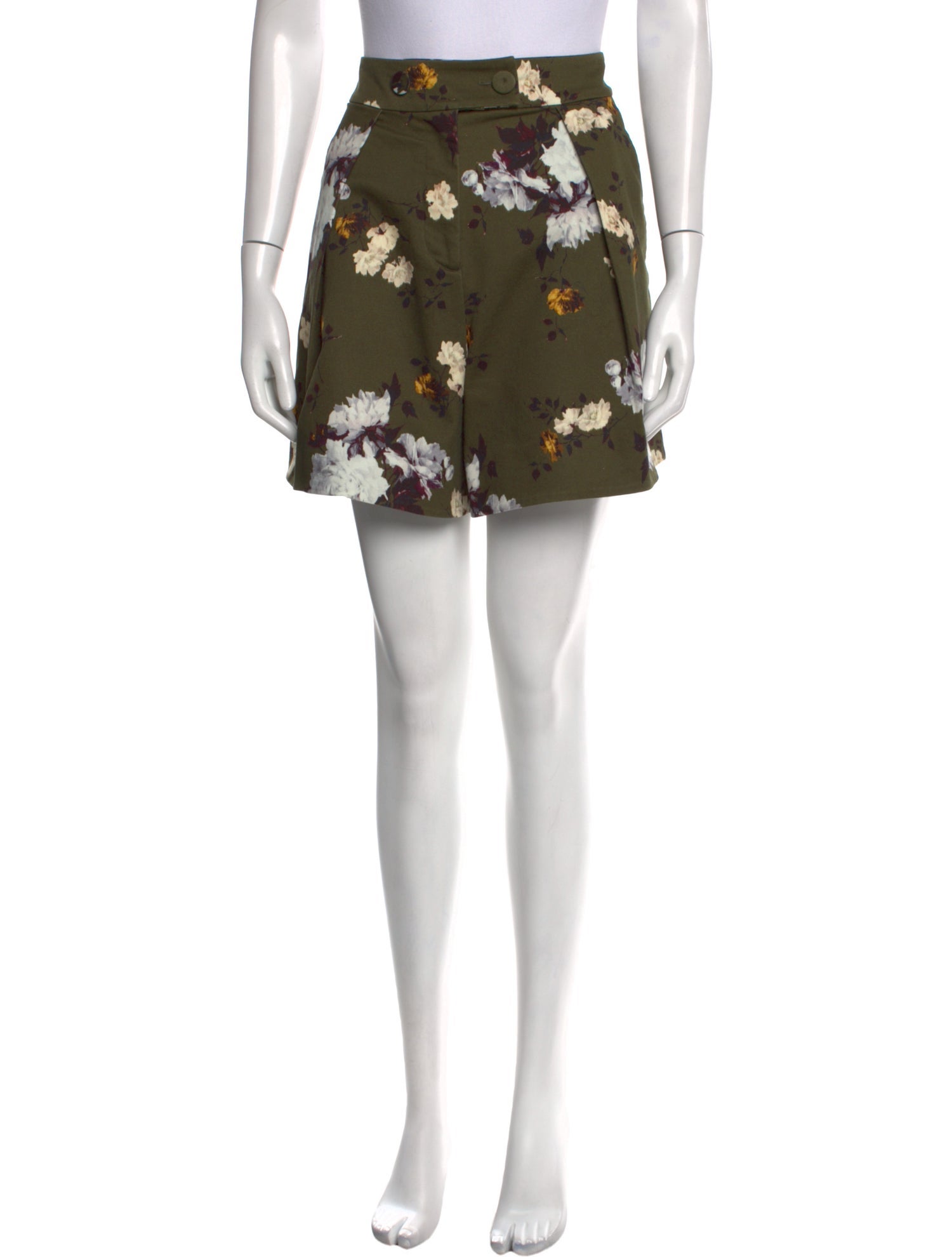 Erdem Floral Print Mini Shorts