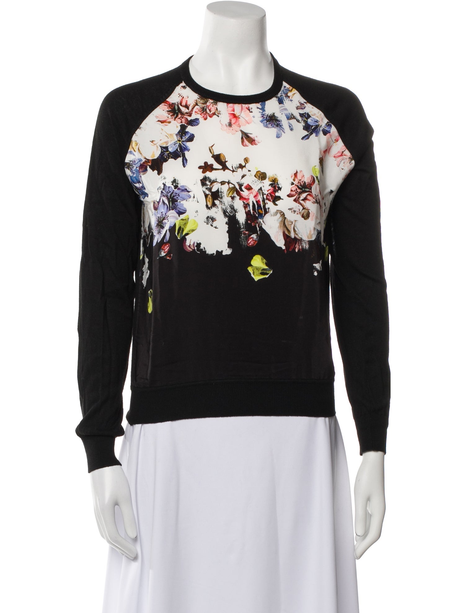 Erdem Floral Print Crew Neck Sweater