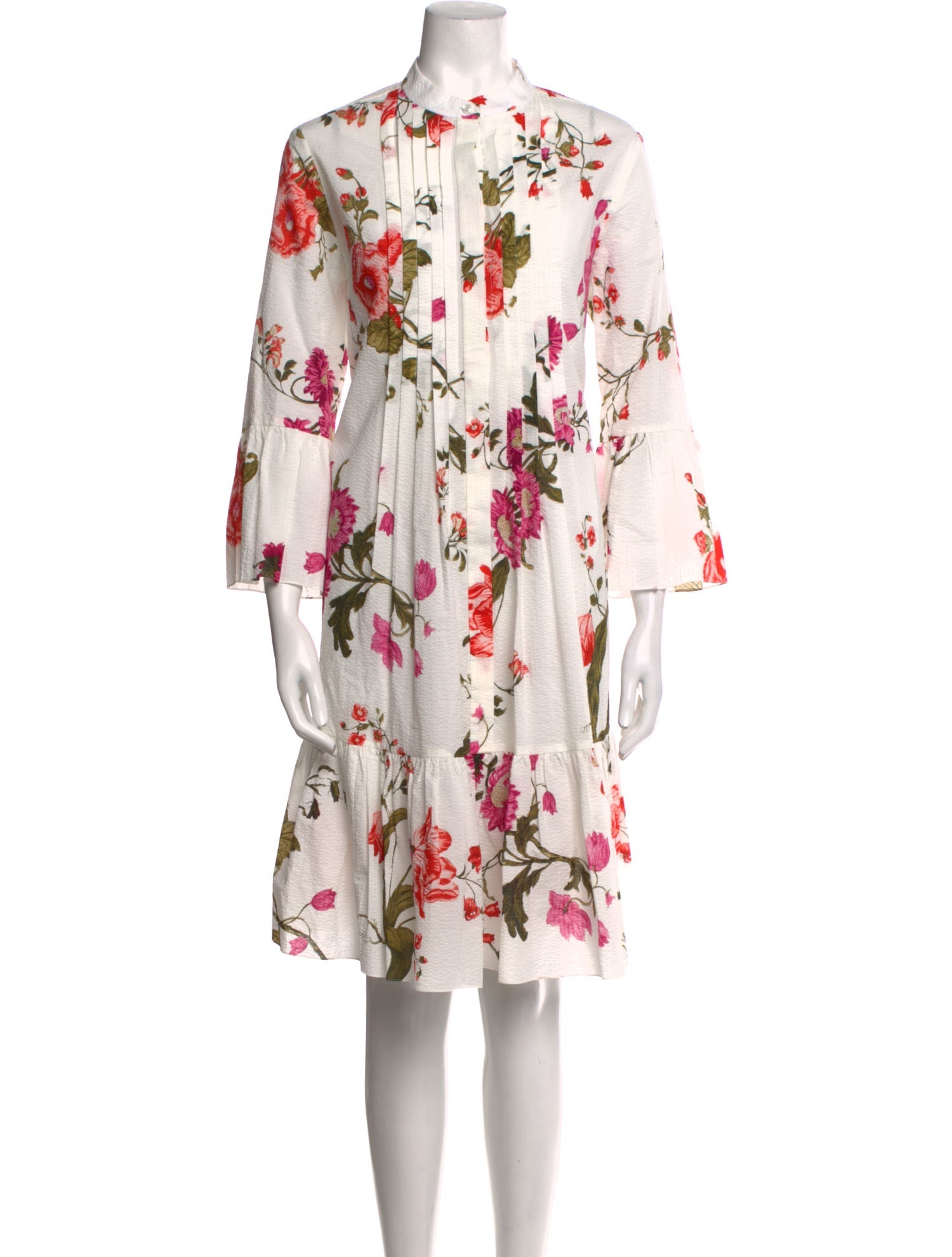 Erdem Floral Print Midi Length Dress