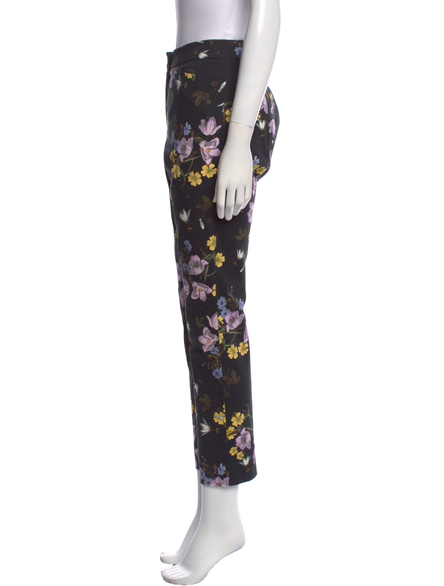 Erdem Floral Print Straight Leg Pants