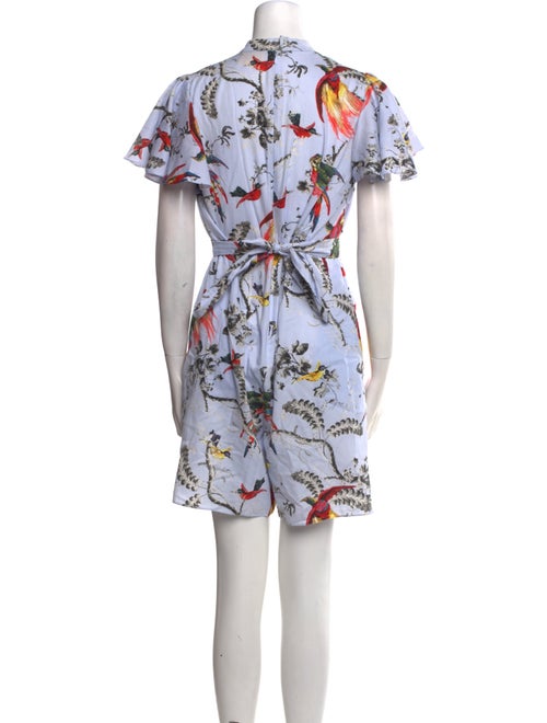 Erdem Printed Mock Neck Romper