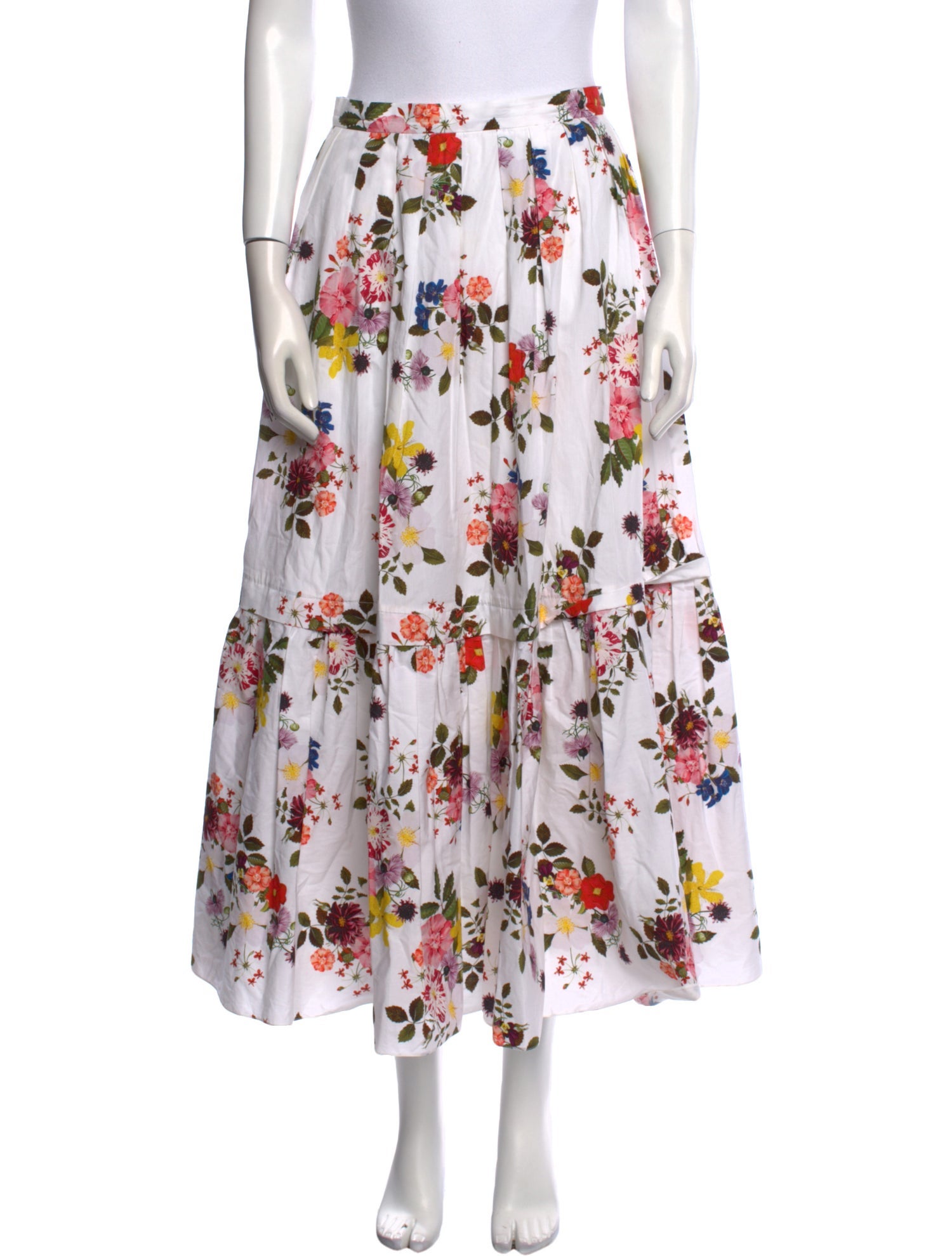 Erdem Floral Print Midi Length Skirt