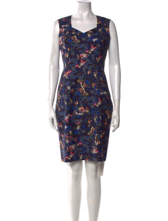 Erdem Floral Print Knee-Length Dress