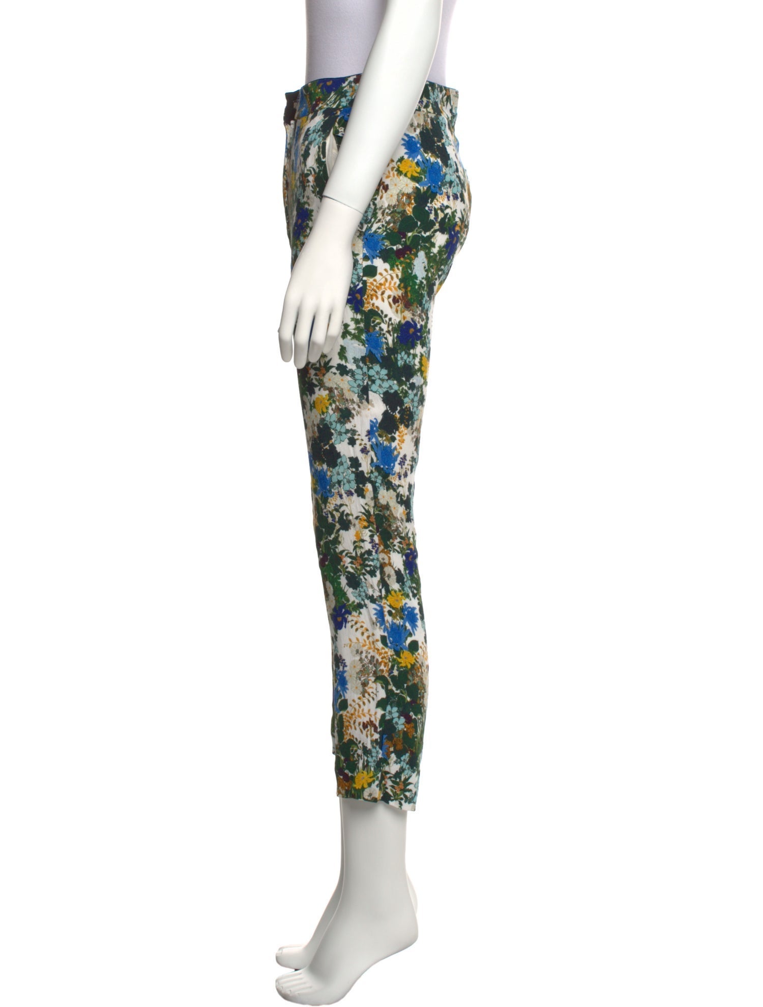 Erdem Floral Print Straight Leg Pants