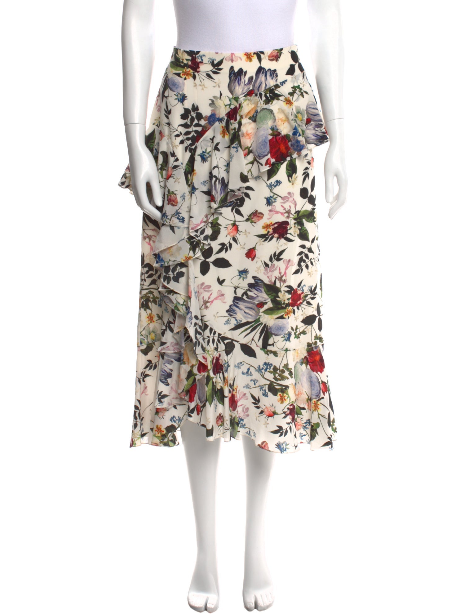 Erdem Silk Midi Length Skirt