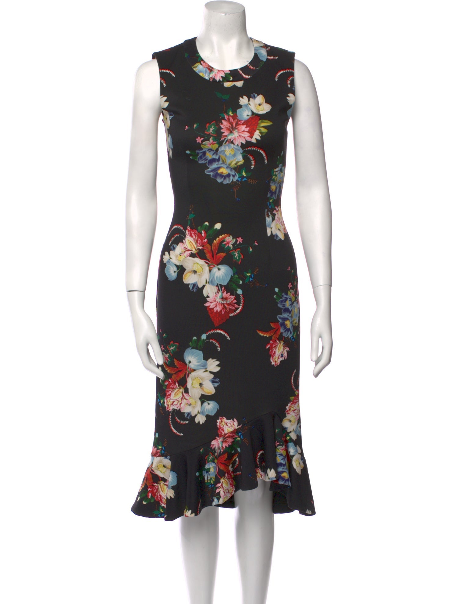 Erdem Floral Print Midi Length Dress