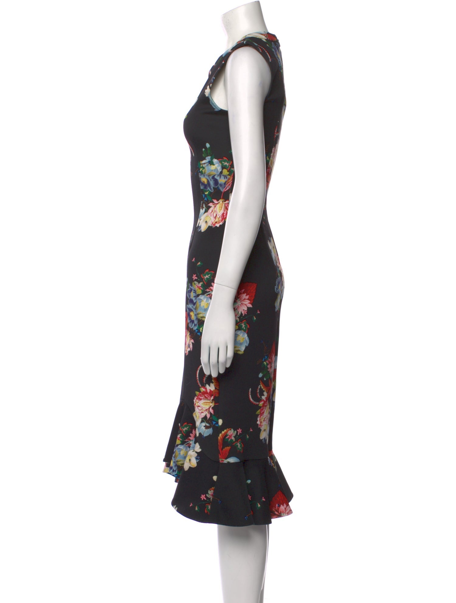 Erdem Floral Print Midi Length Dress