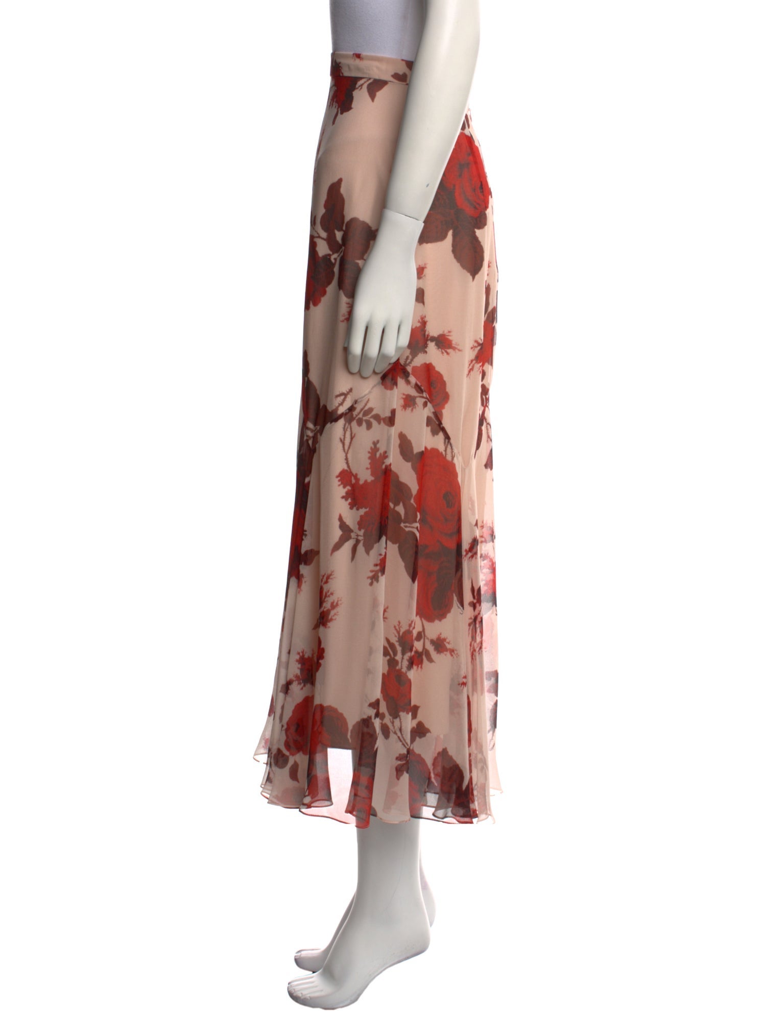 Erdem Silk Midi Length Skirt