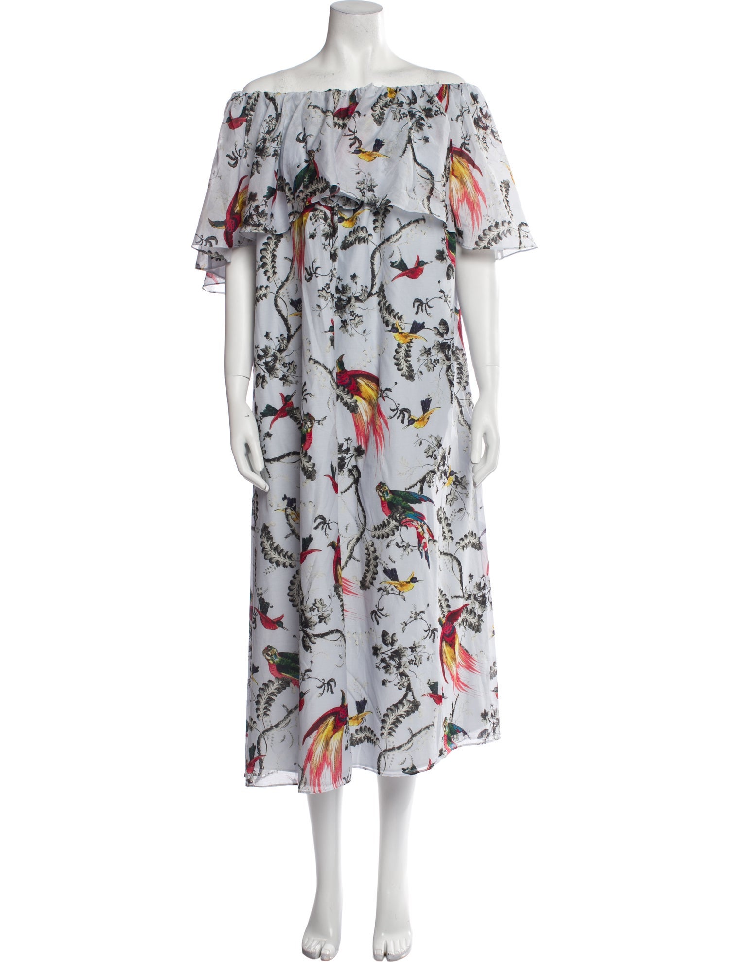 Erdem Floral Print Midi Length Dress