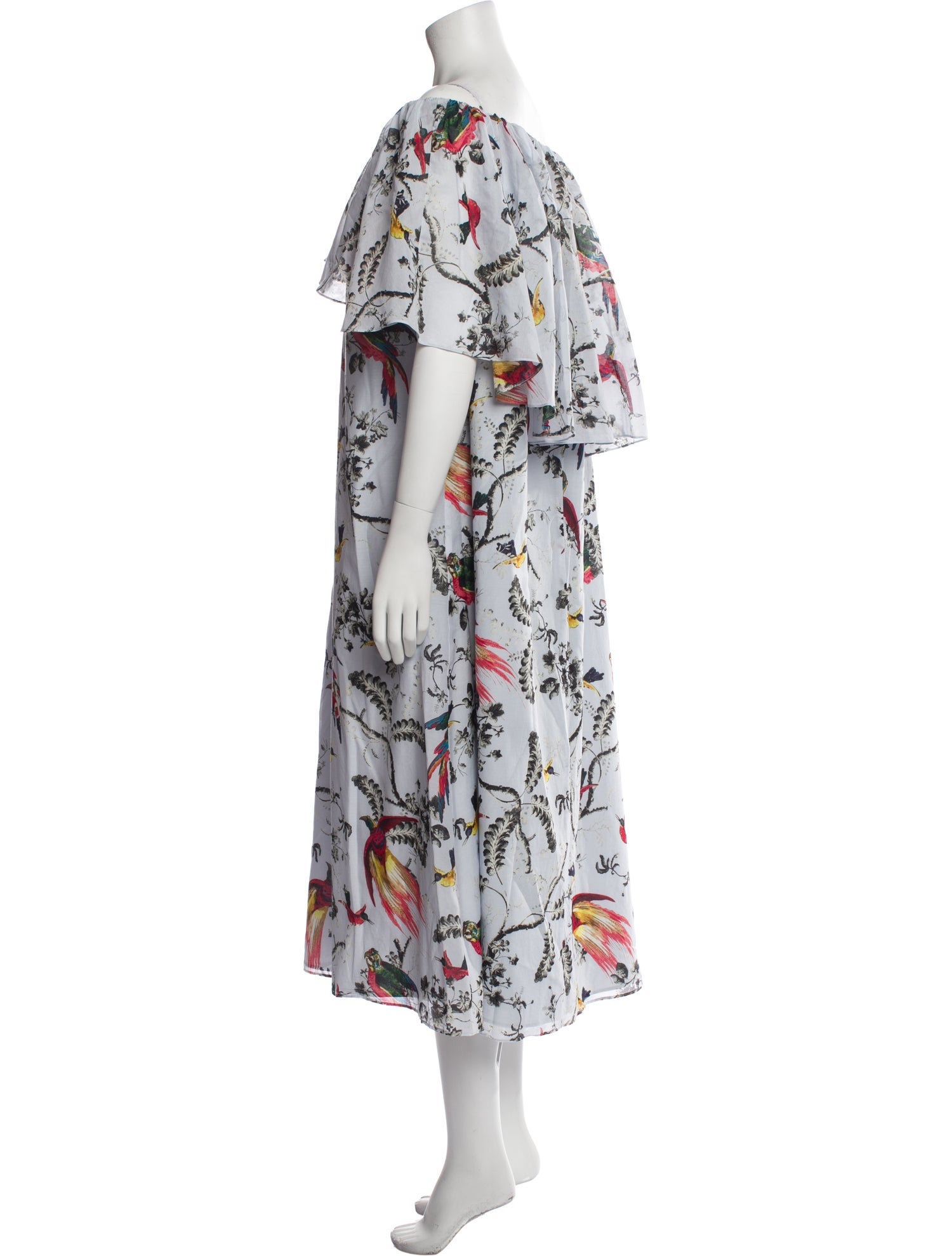 Erdem Floral Print Midi Length Dress