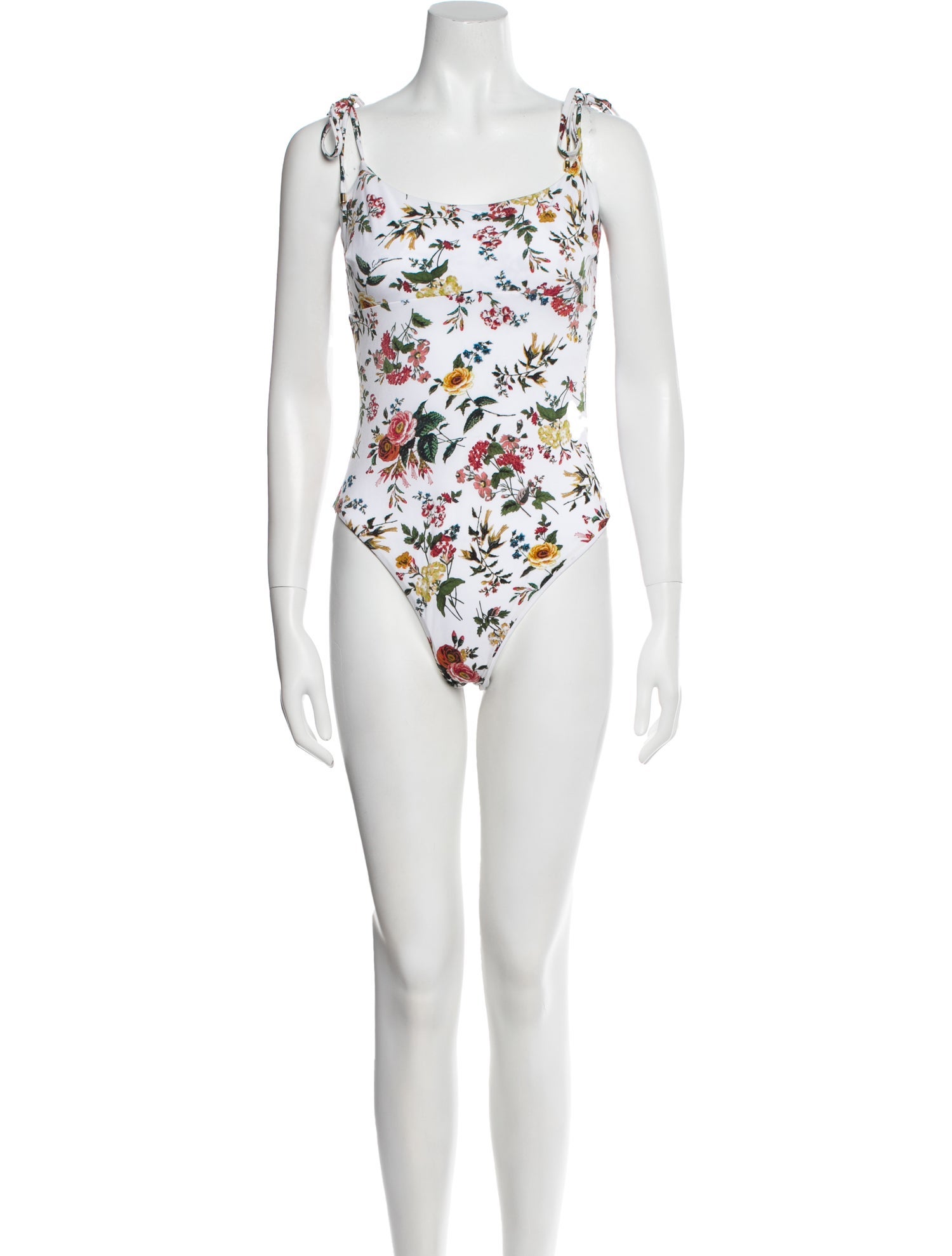 Erdem Printed Bow Accents One-Piece