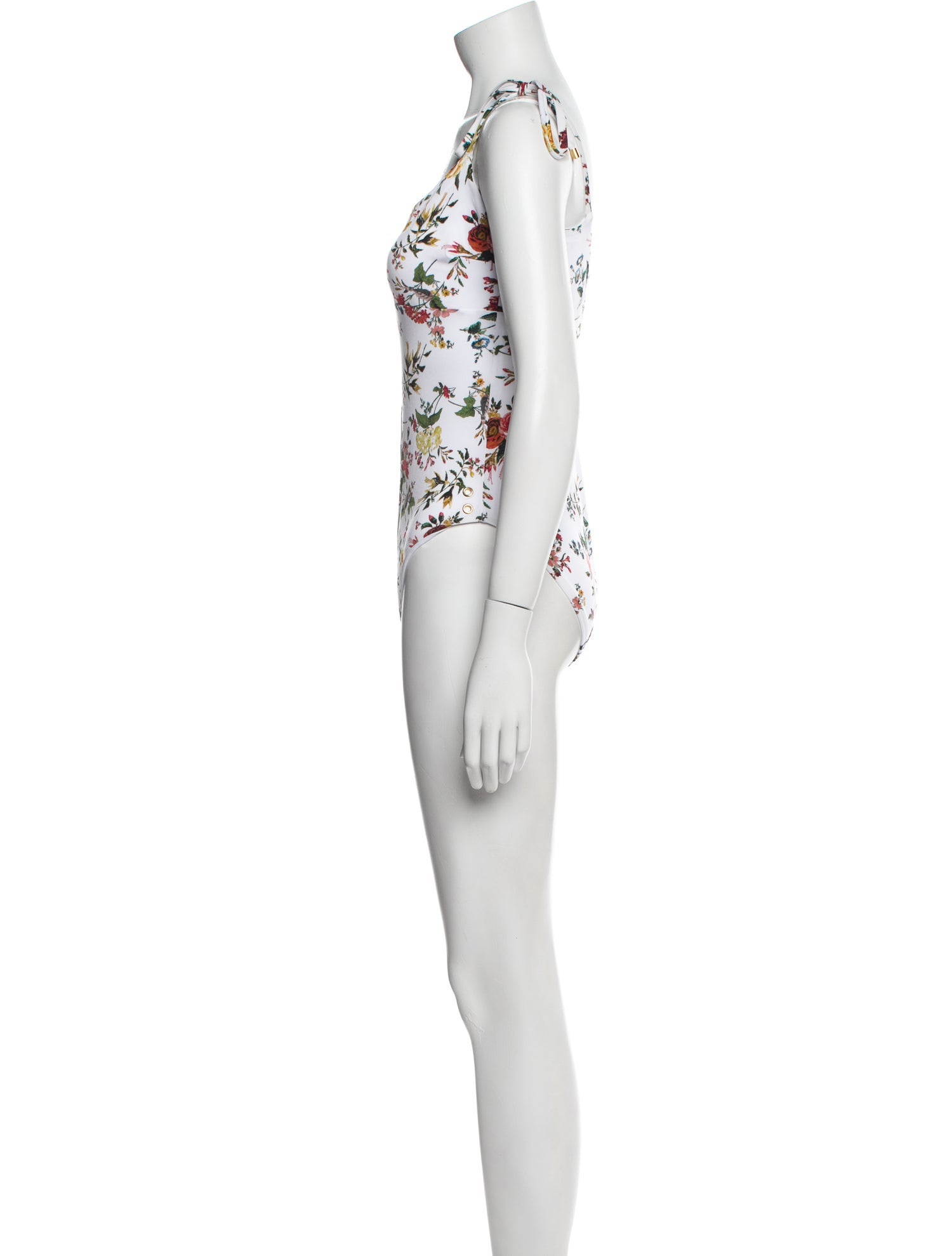 Erdem Printed Bow Accents One-Piece