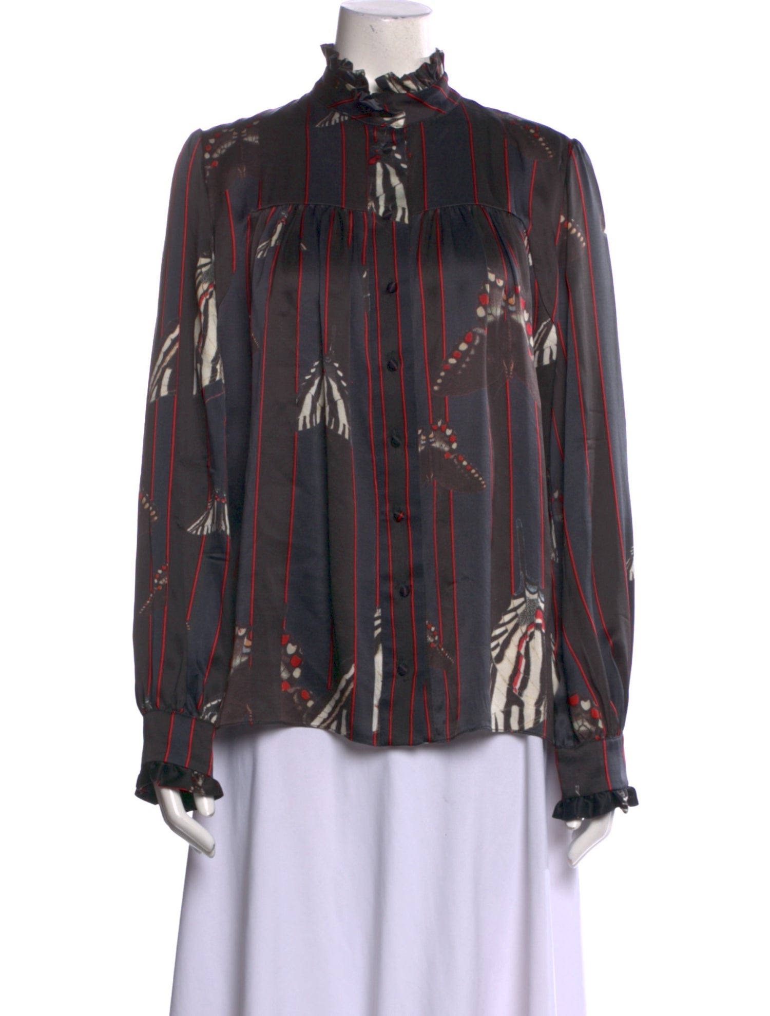 Erdem Silk Floral Print Blouse