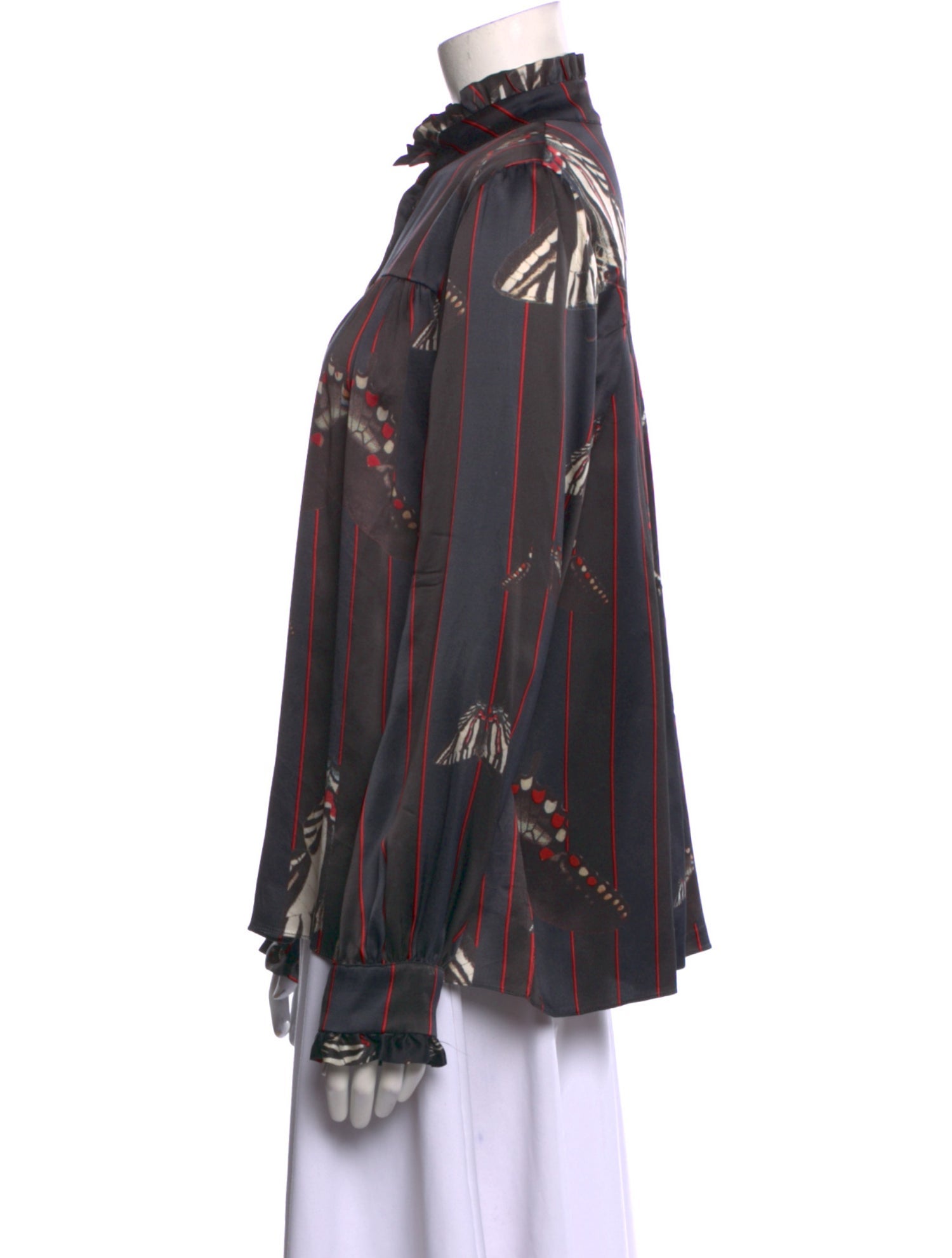 Erdem Silk Floral Print Blouse