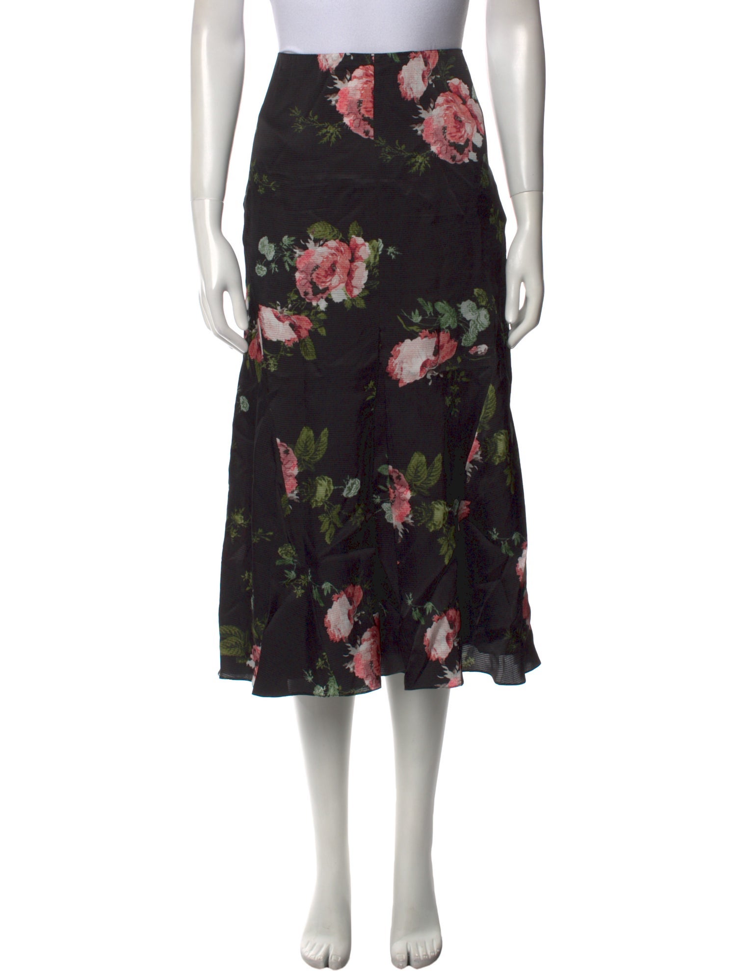 Erdem Floral Print Midi Length Skirt