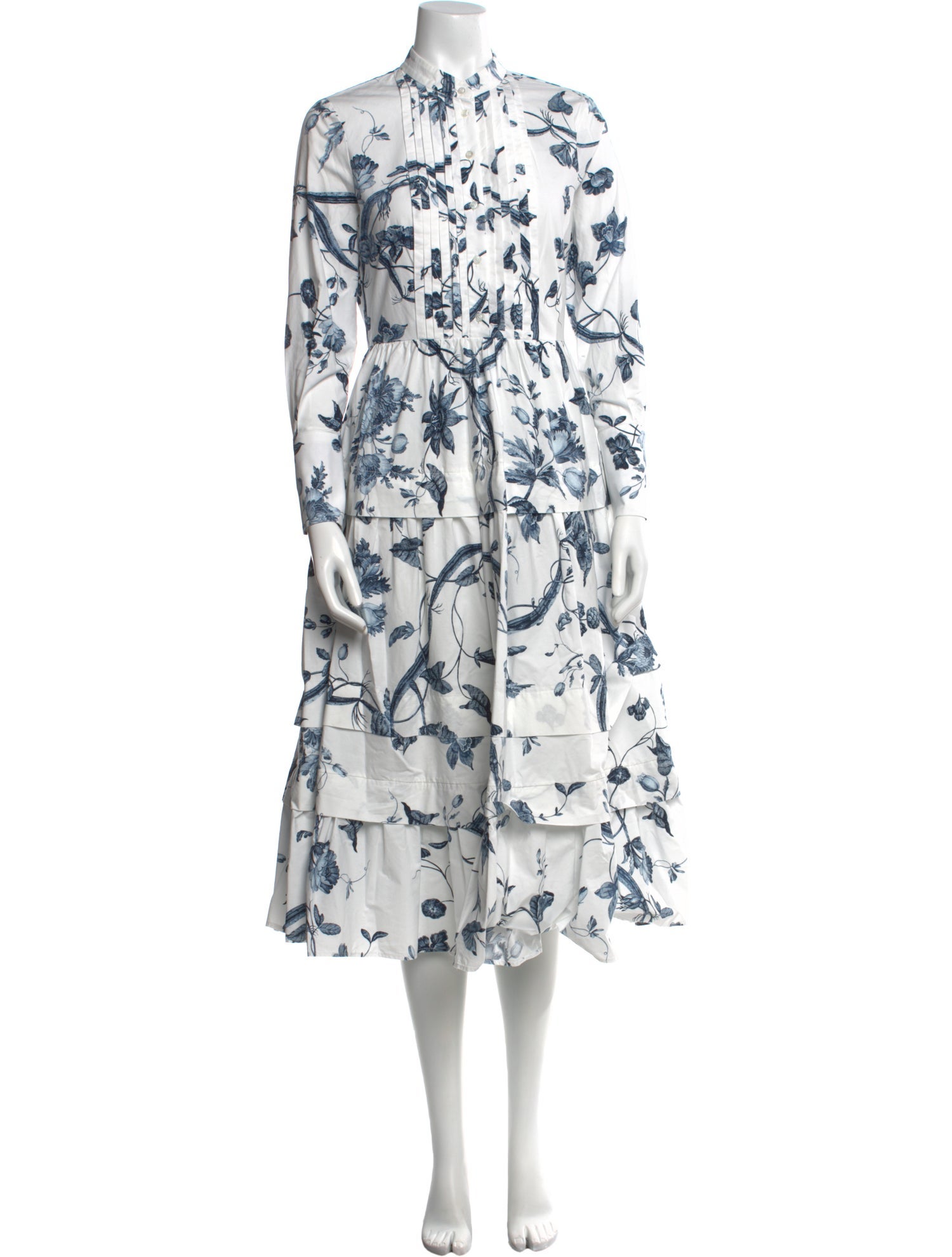 Erdem Floral Print Midi Length Dress