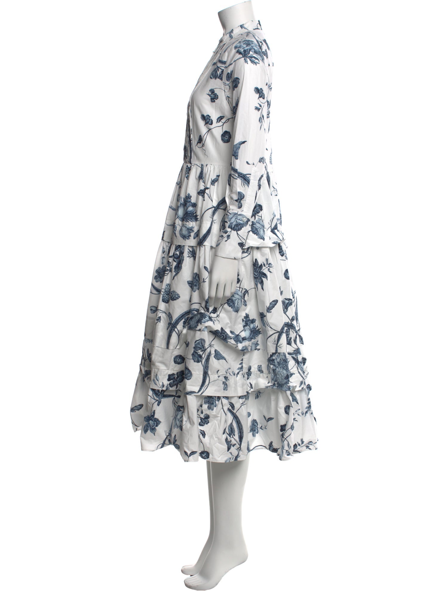 Erdem Floral Print Midi Length Dress