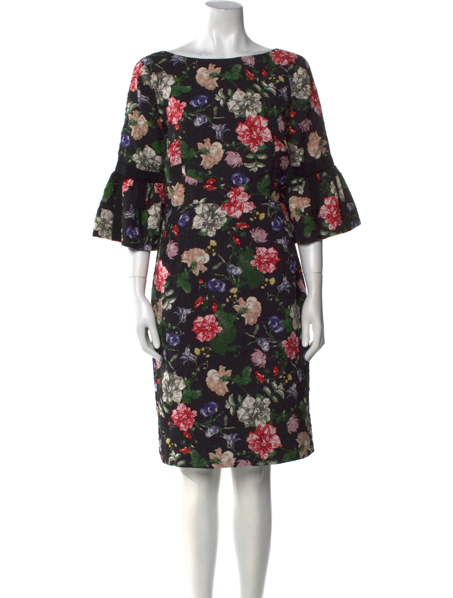 Erdem Floral Print Knee-Length Dress