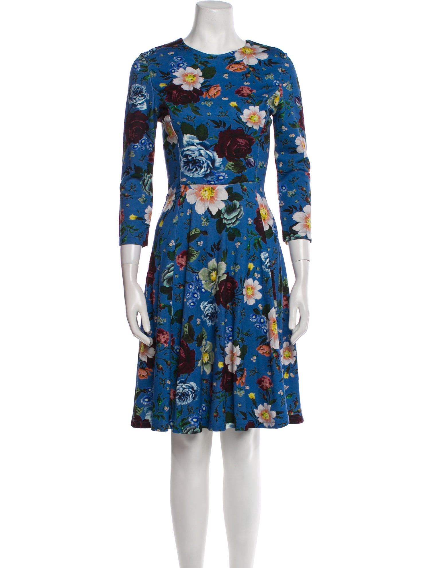 Erdem Floral Print Knee-Length Dress