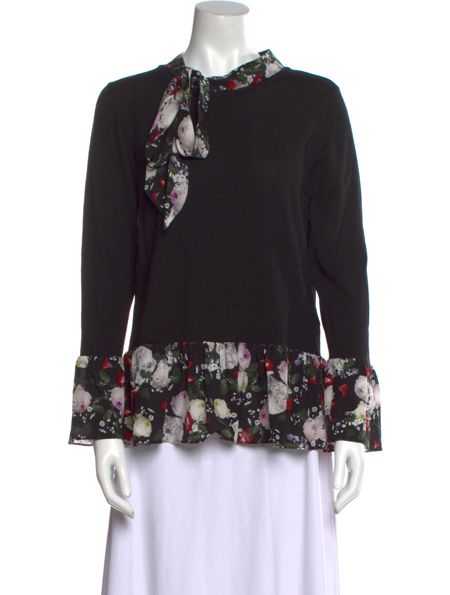 Erdem Merino Wool Graphic Print Sweater