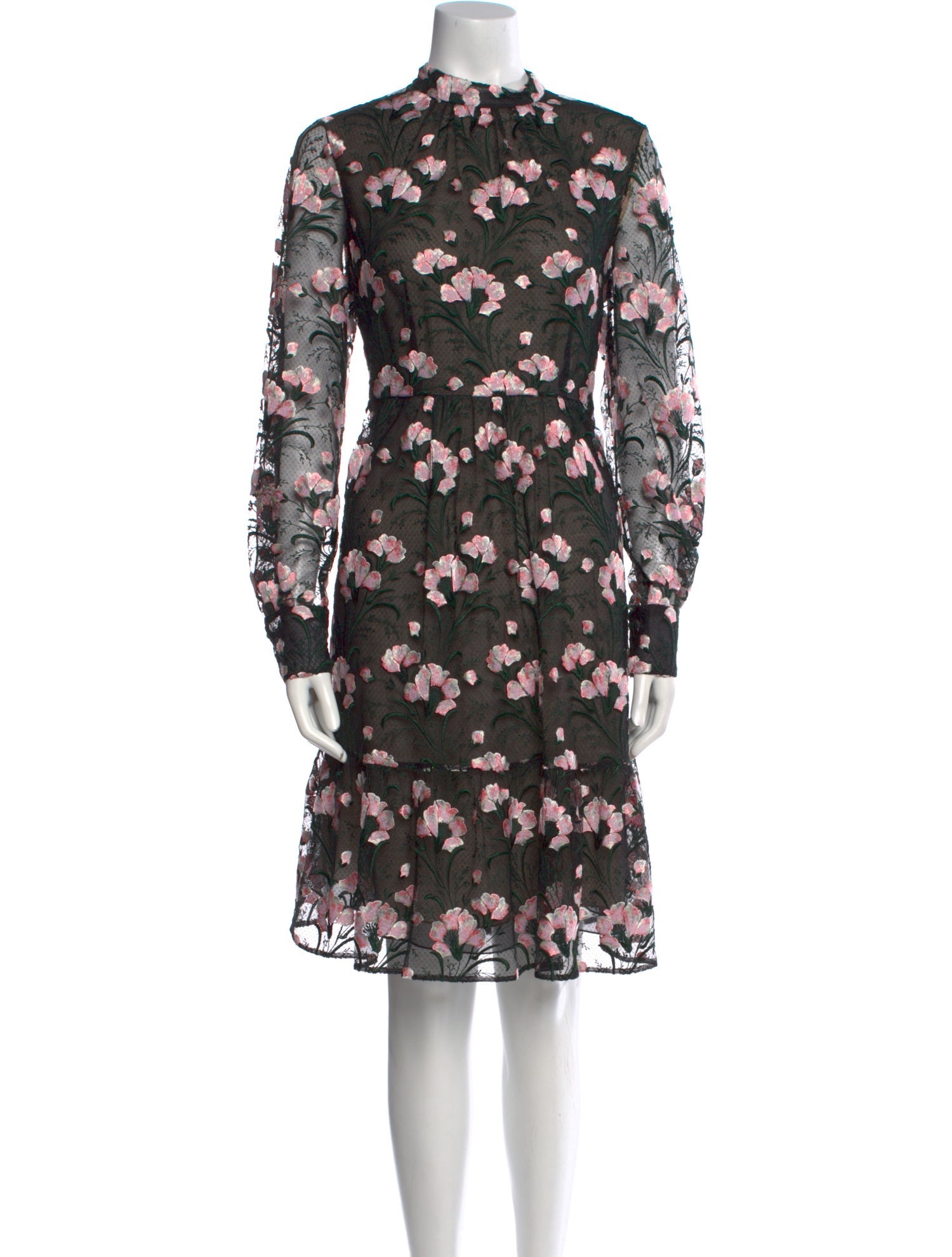 Erdem Floral Print Knee-Length Dress