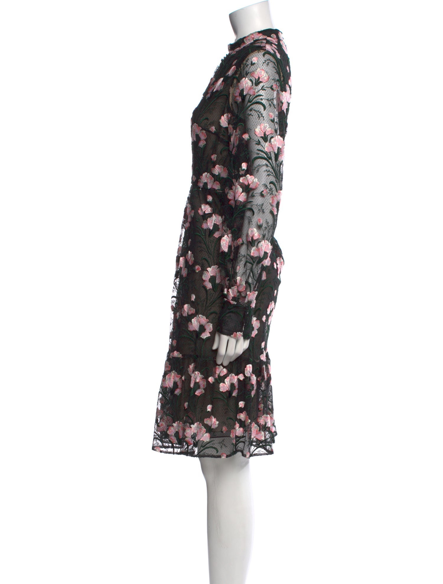 Erdem Floral Print Knee-Length Dress