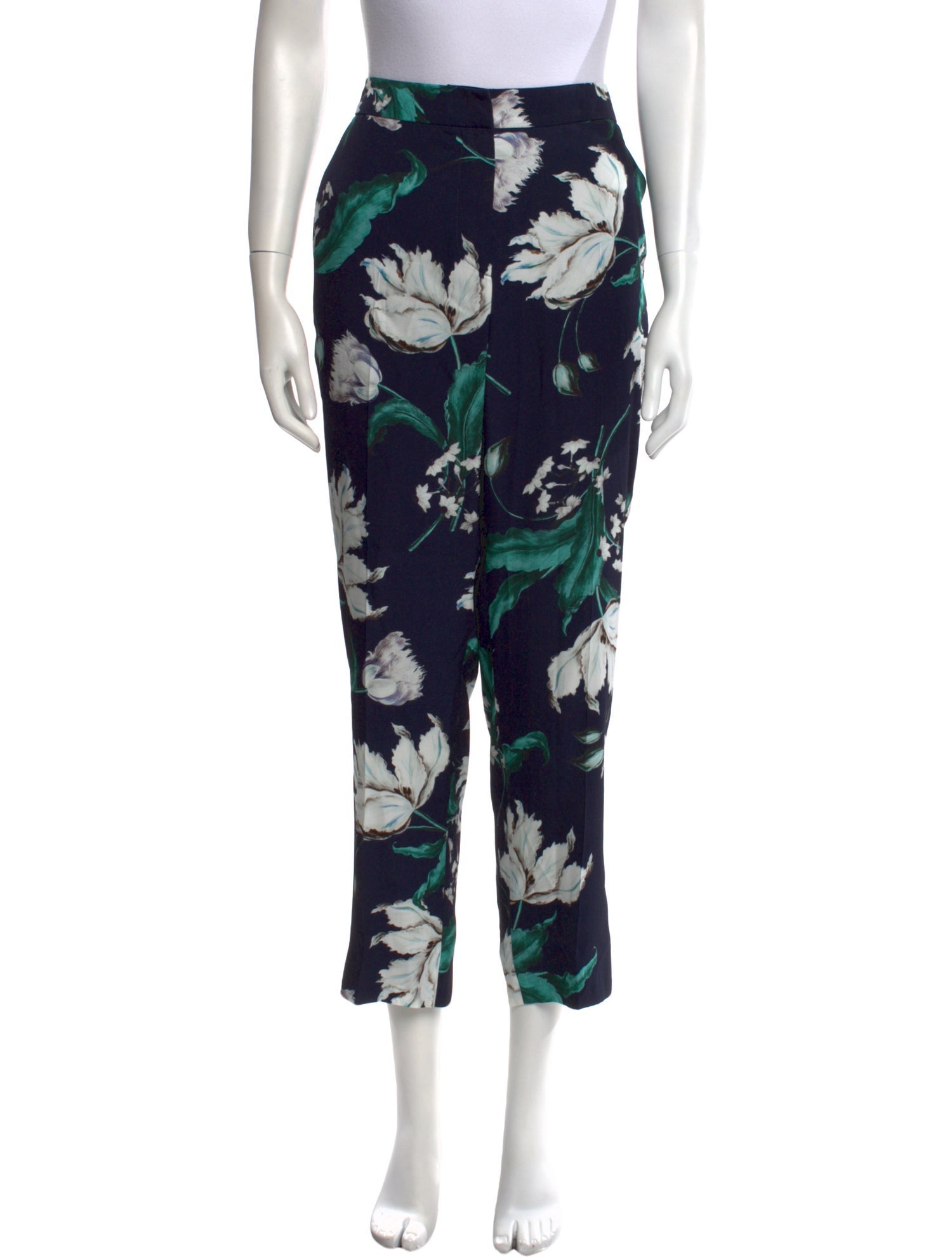 Erdem Floral Print Straight Leg Pants