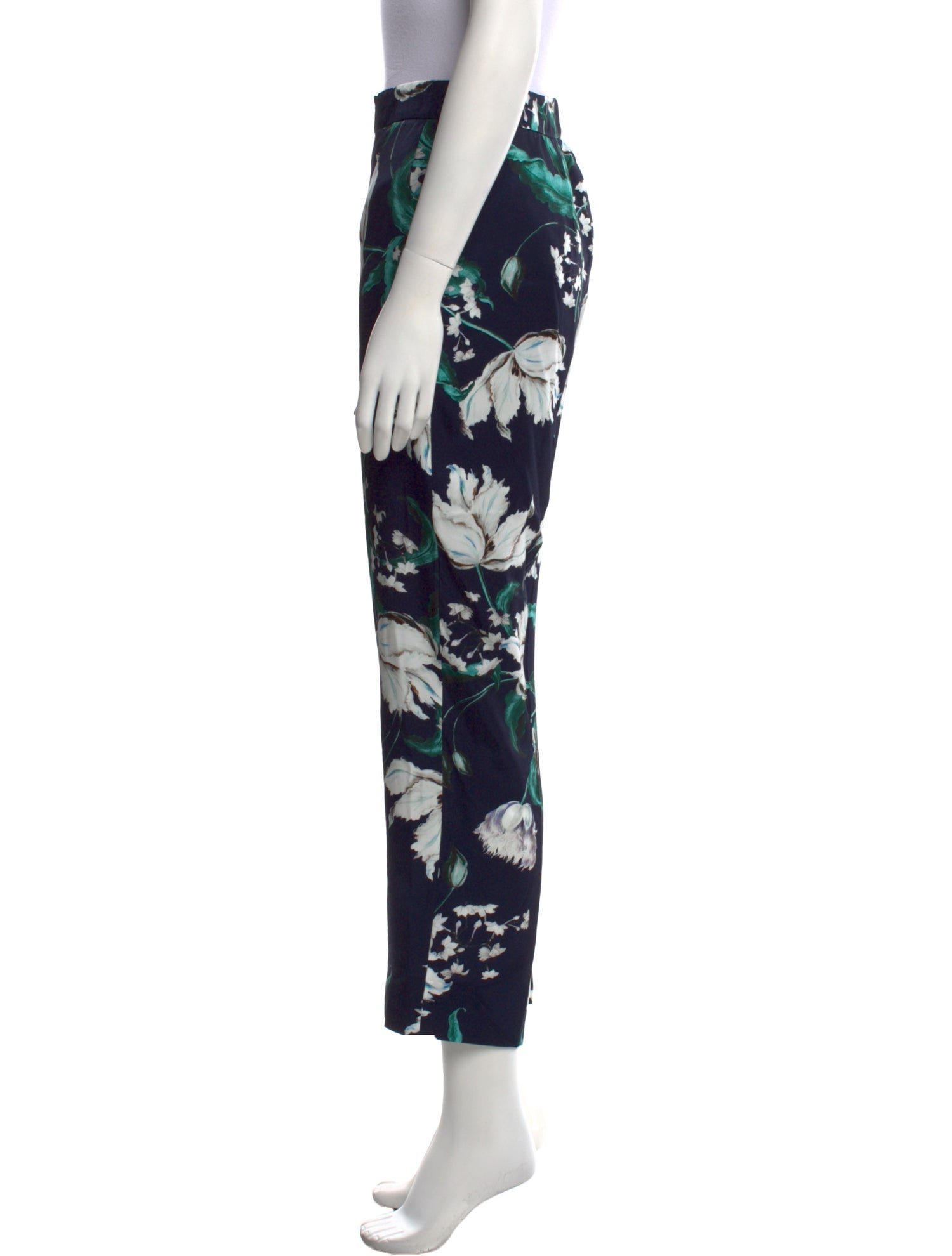 Erdem Floral Print Straight Leg Pants