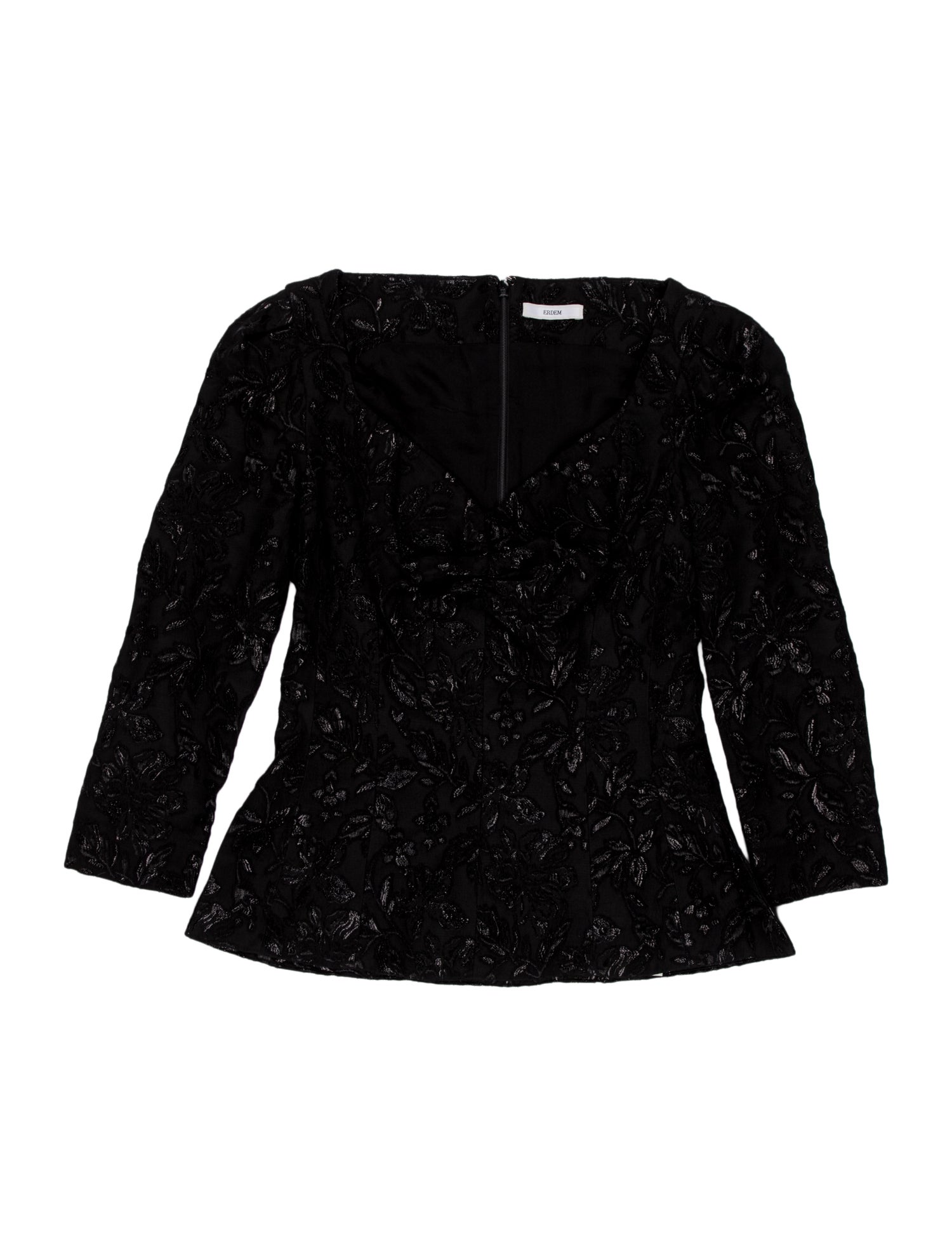 Erdem V-Neck Sleeveless Crop Top