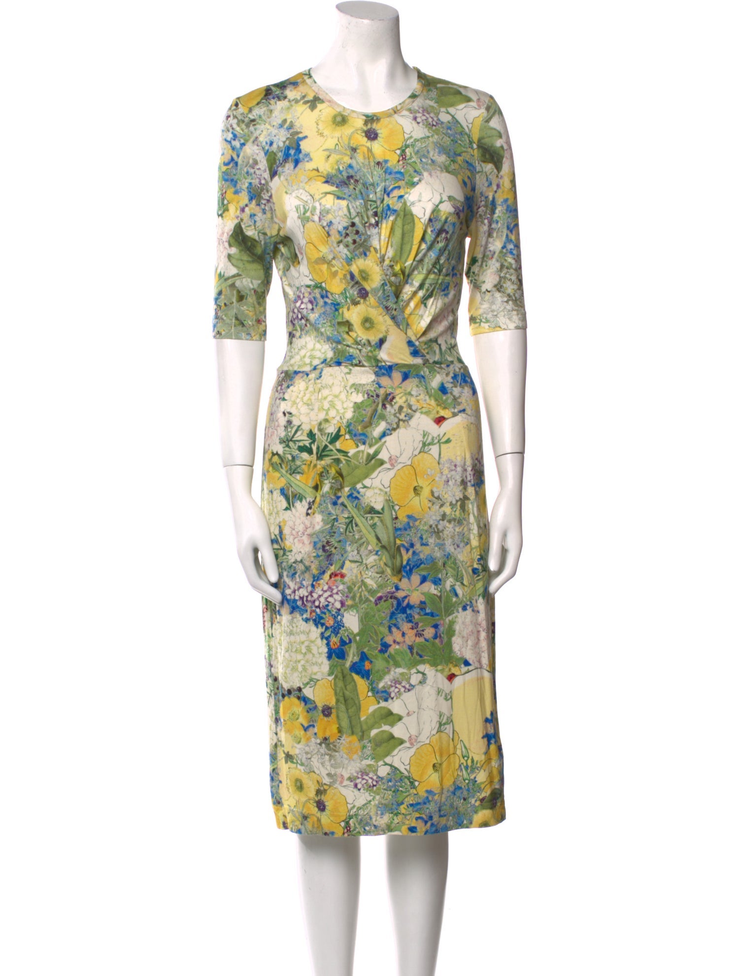 Erdem Floral Print Midi Length Dress