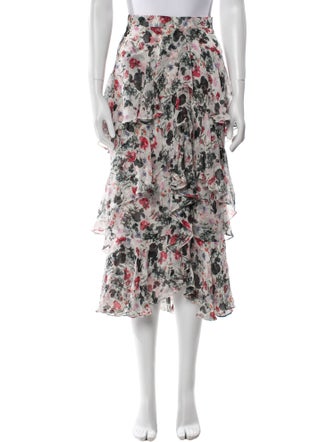 Erdem Printed Midi Length Skirt