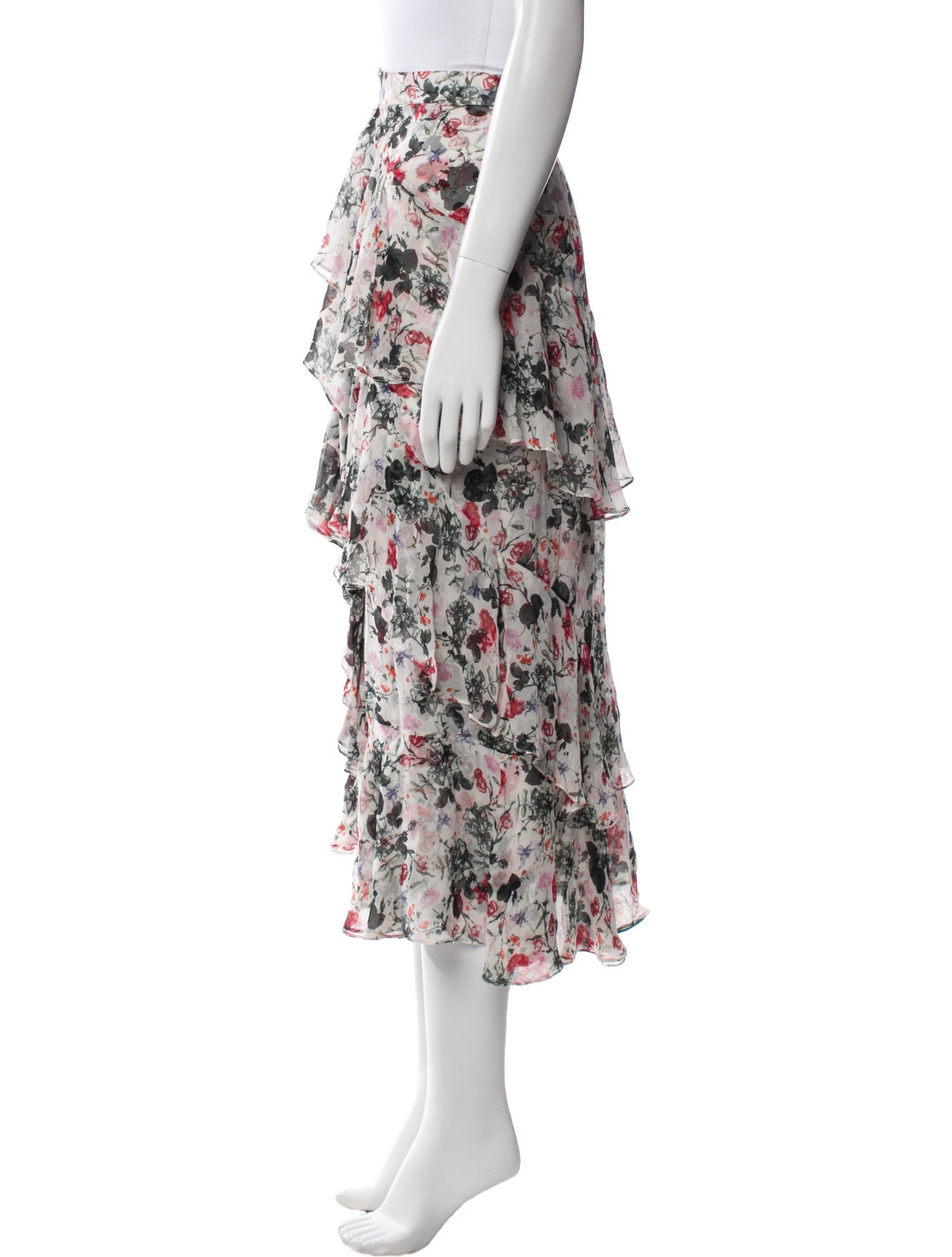 Erdem Printed Midi Length Skirt